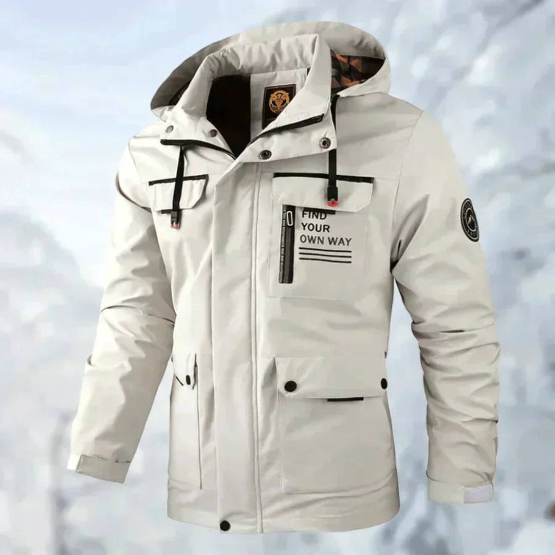 Men's Lightweight Outdoor Jacket for Autumn in White