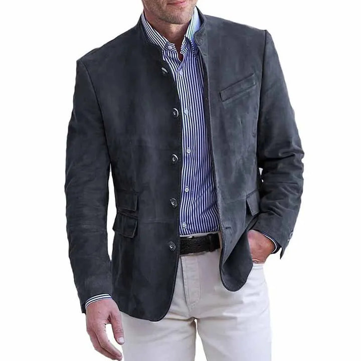 Men's Lightweight Tailored Jacket for Autumn in Grey