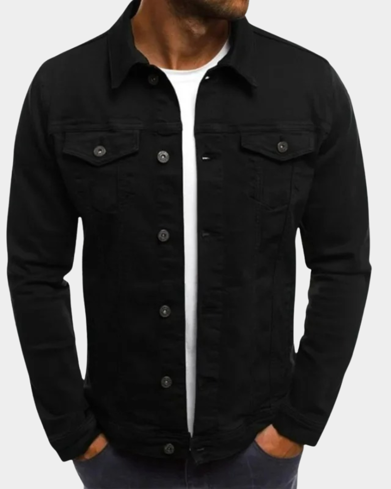 Men's Lightweight Tailored Jacket for Everyday Wear in Black