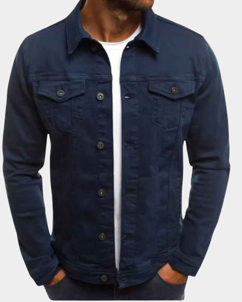 Men's Lightweight Tailored Jacket for Everyday Wear in Blue