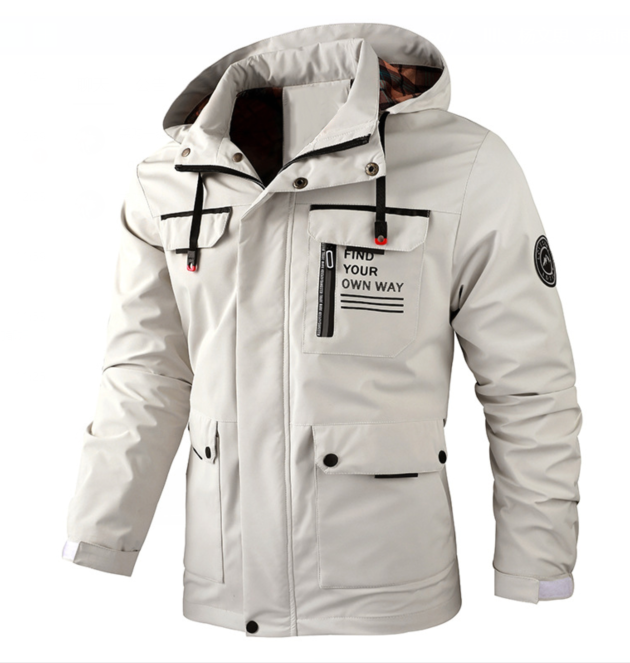 Men's Lightweight Waterproof Autumn Jacket in White