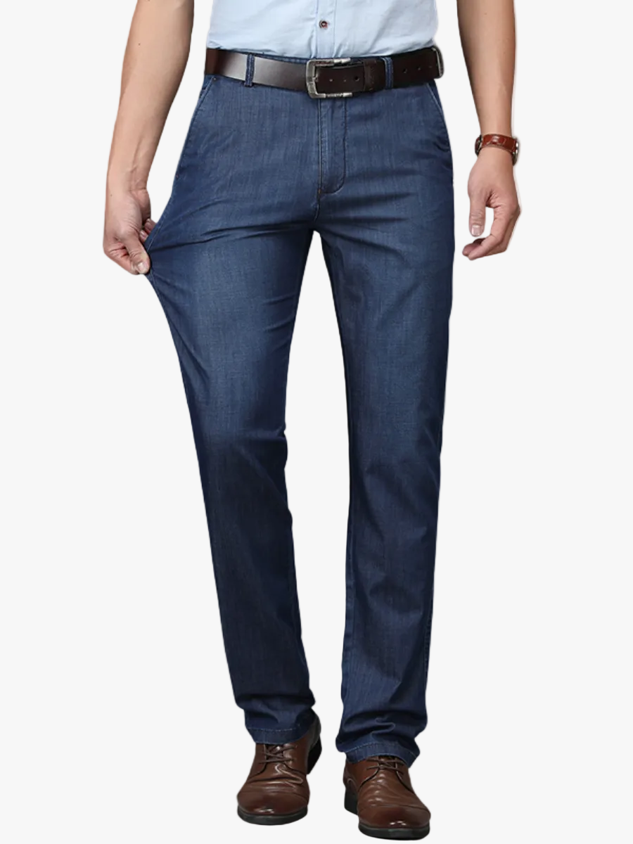Men's Mid-Rise Straight Jeans for Everyday Wear