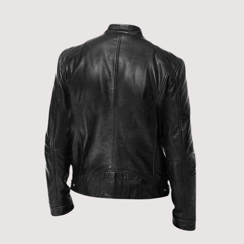 Men's Minimalist Leather Jacket for Autumn (3)