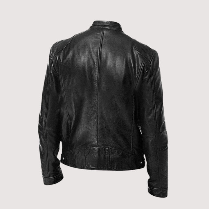 Men's Minimalist Leather Jacket for Autumn (3)