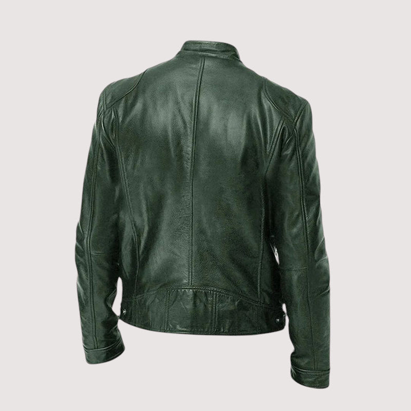 Men's Minimalist Leather Jacket for Autumn (5)