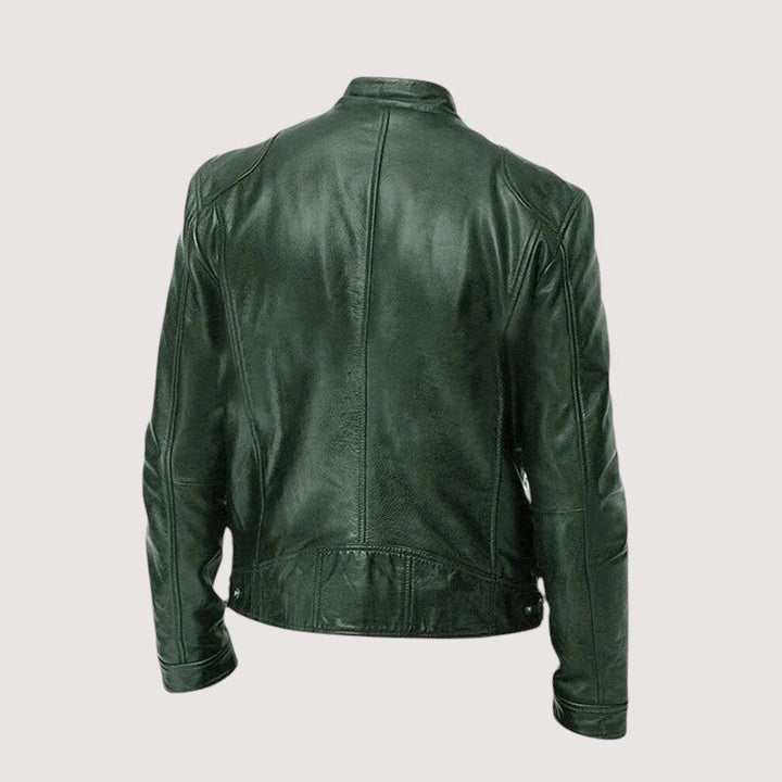 Men's Minimalist Leather Jacket for Autumn (5)