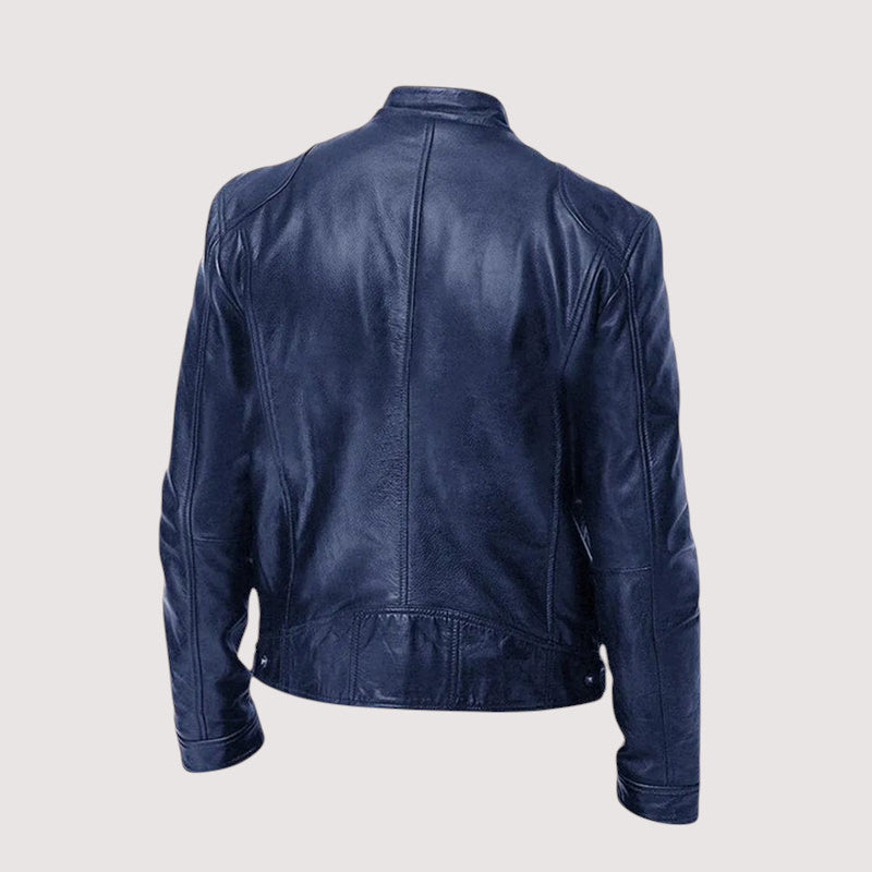 Men's Minimalist Leather Jacket for Autumn (7)