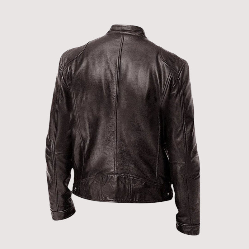Men's Minimalist Leather Jacket for Autumn (9)