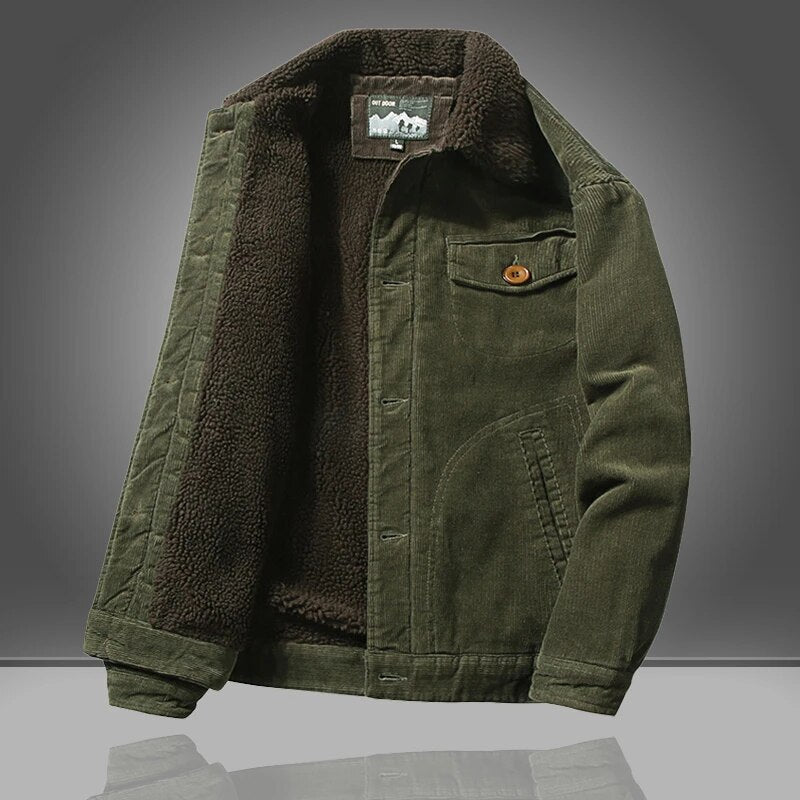 Men's Oversized Trench Coat for Autumn in Green