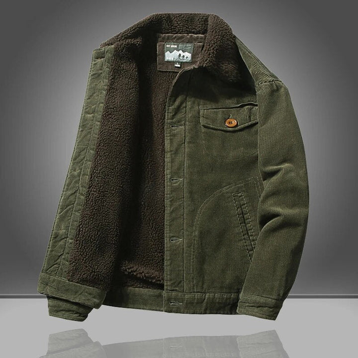 Men's Oversized Trench Coat for Autumn in Green