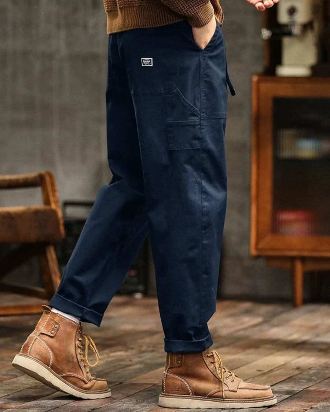 Men's Relaxed Cargo Pants with Pockets (7)