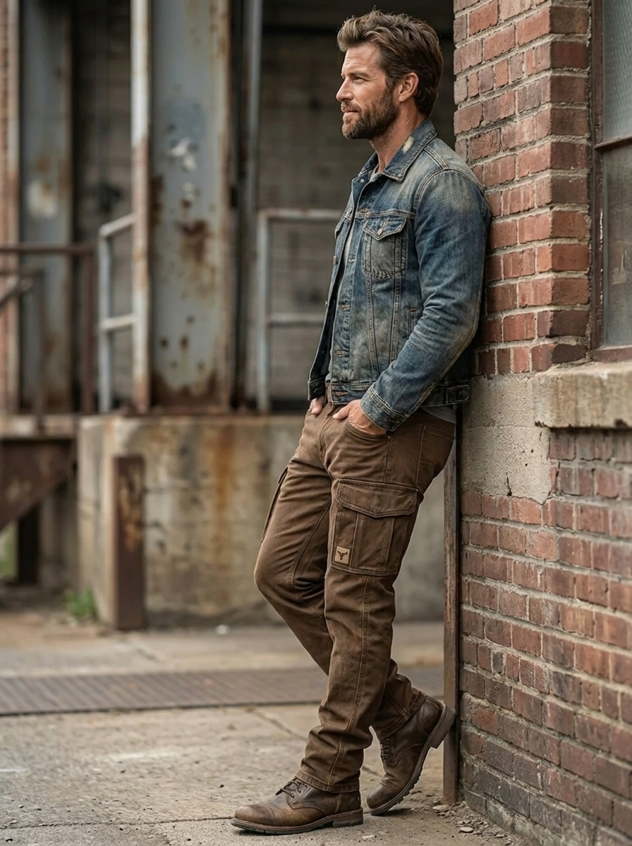 Men's Relaxed-Fit Cargo Pants with Utility Pockets (2)