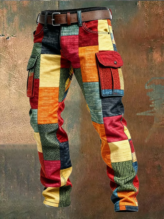 Men's Relaxed Fit Vintage Cargo Trousers (2)