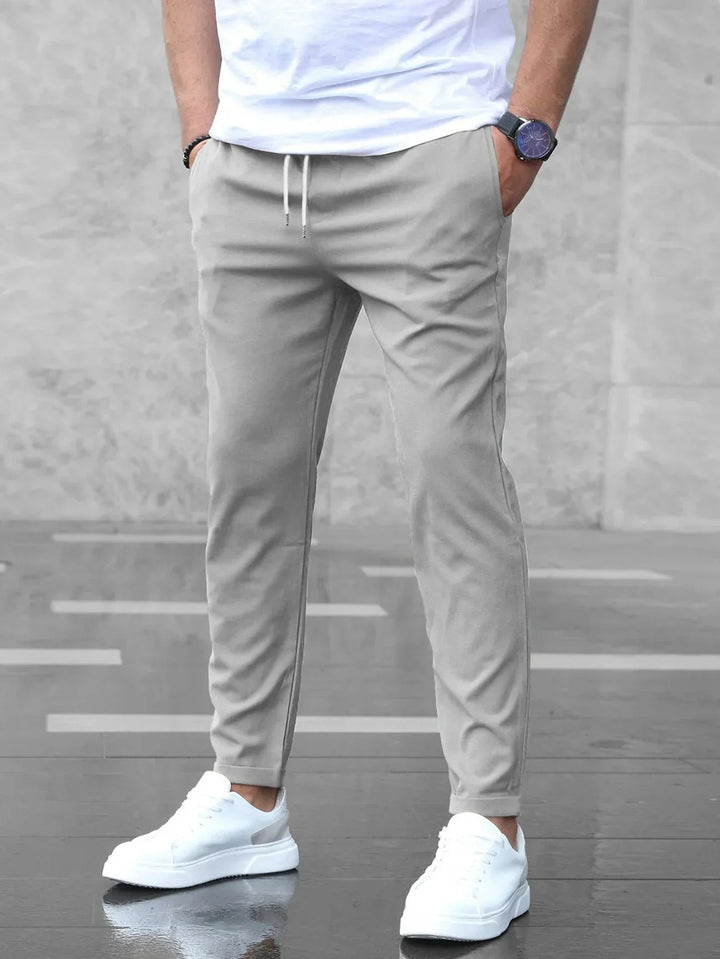 Men's Smart Tailored Comfort Trousers in Grey