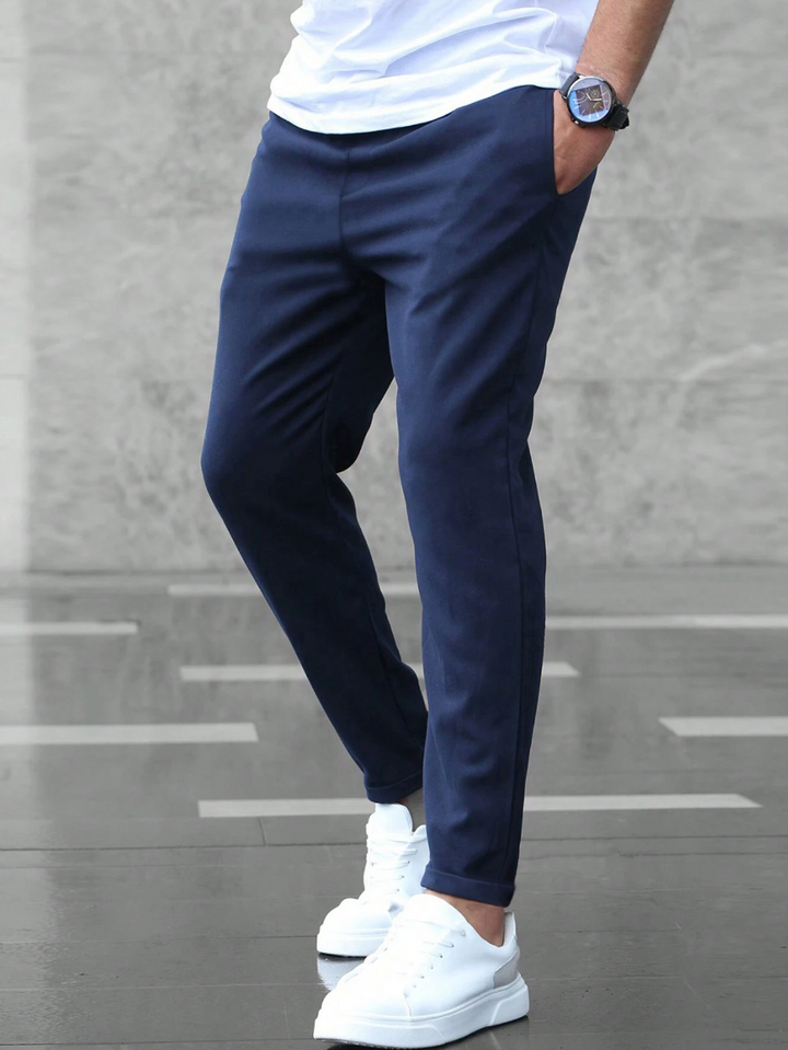 Men's Smart Tailored Comfort Trousers in Navy