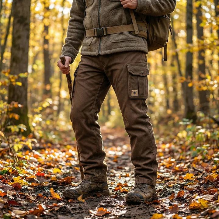 Men's Straight Cargo Trousers with Utility Belt (2)