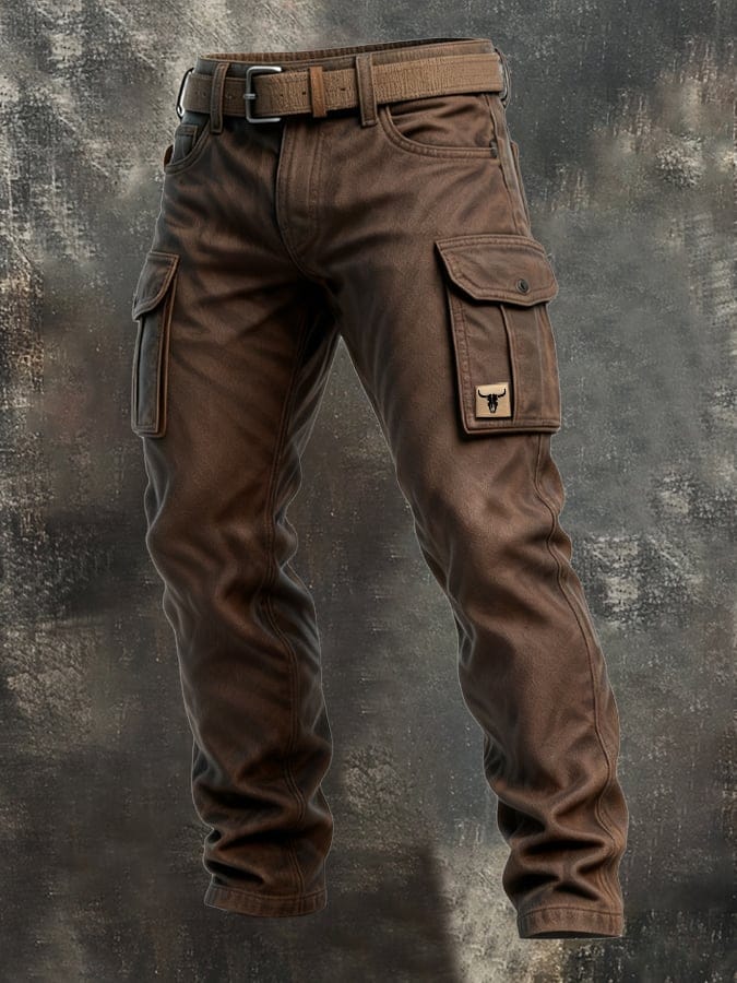 Men's Straight Leg Insulated Utility Cargo Trousers