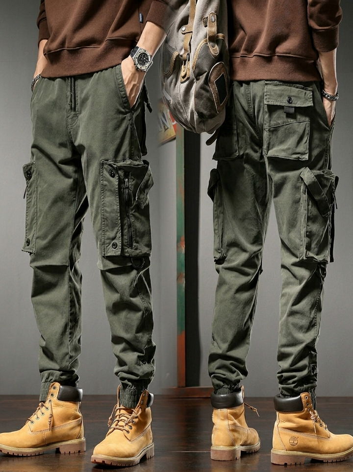 Men's Tactical Trousers for Outdoor Adventures in Green