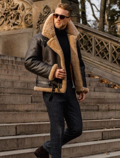 Men's Timeless Aviator Jacket for Casual Adventures (2)