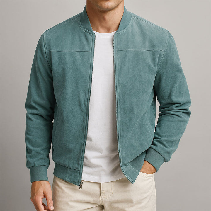Men's Urban Tailored Bomber Jacket in Blue