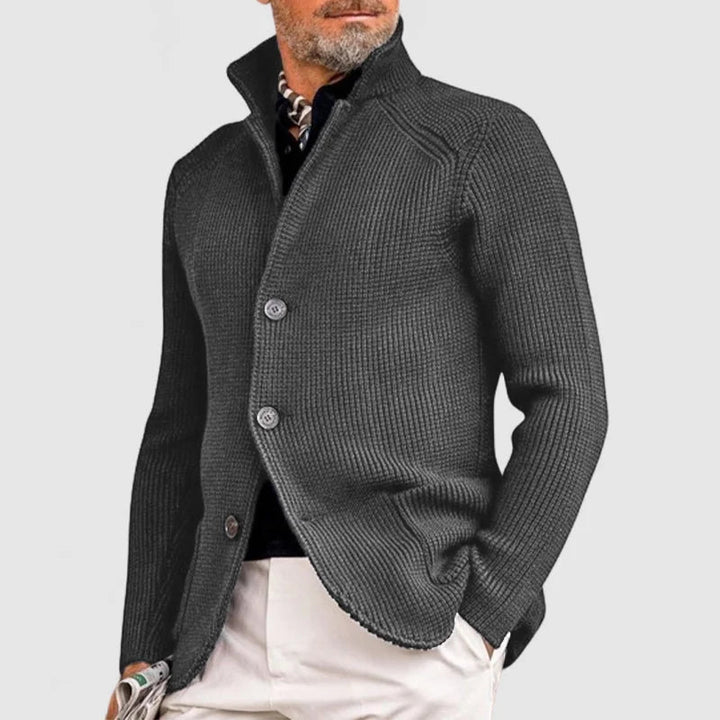 Men's Waffle Knit Pullover Cardigan (15)