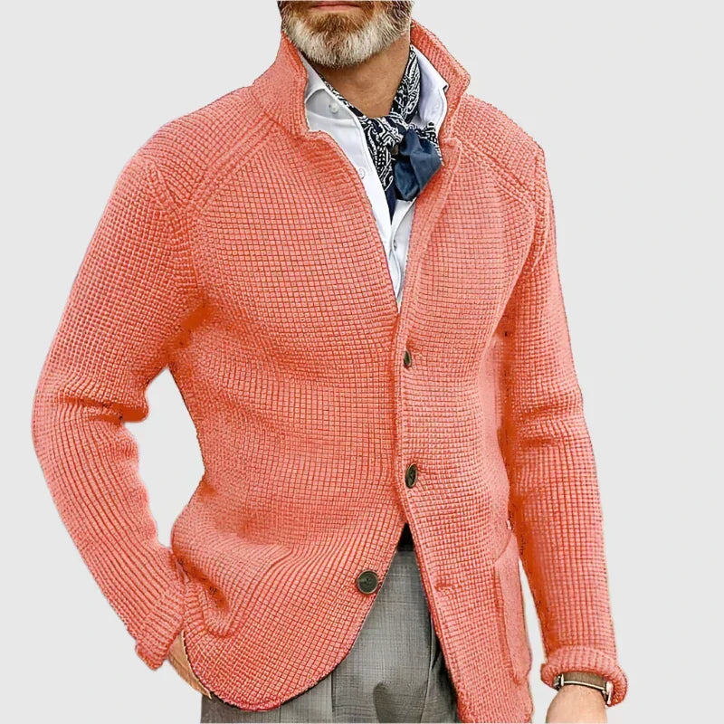 Men's Waffle Knit Pullover Cardigan (6)