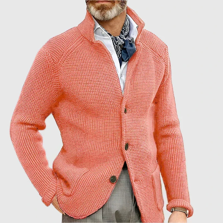 Men's Waffle Knit Pullover Cardigan (6)