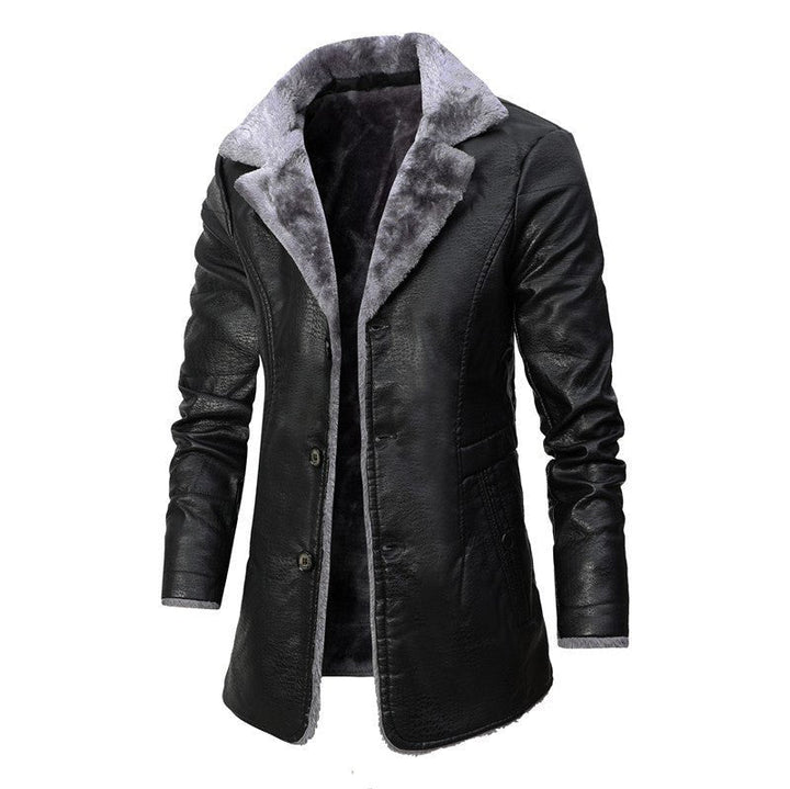 Men's Warm Coat for Autumn Comfort in Black