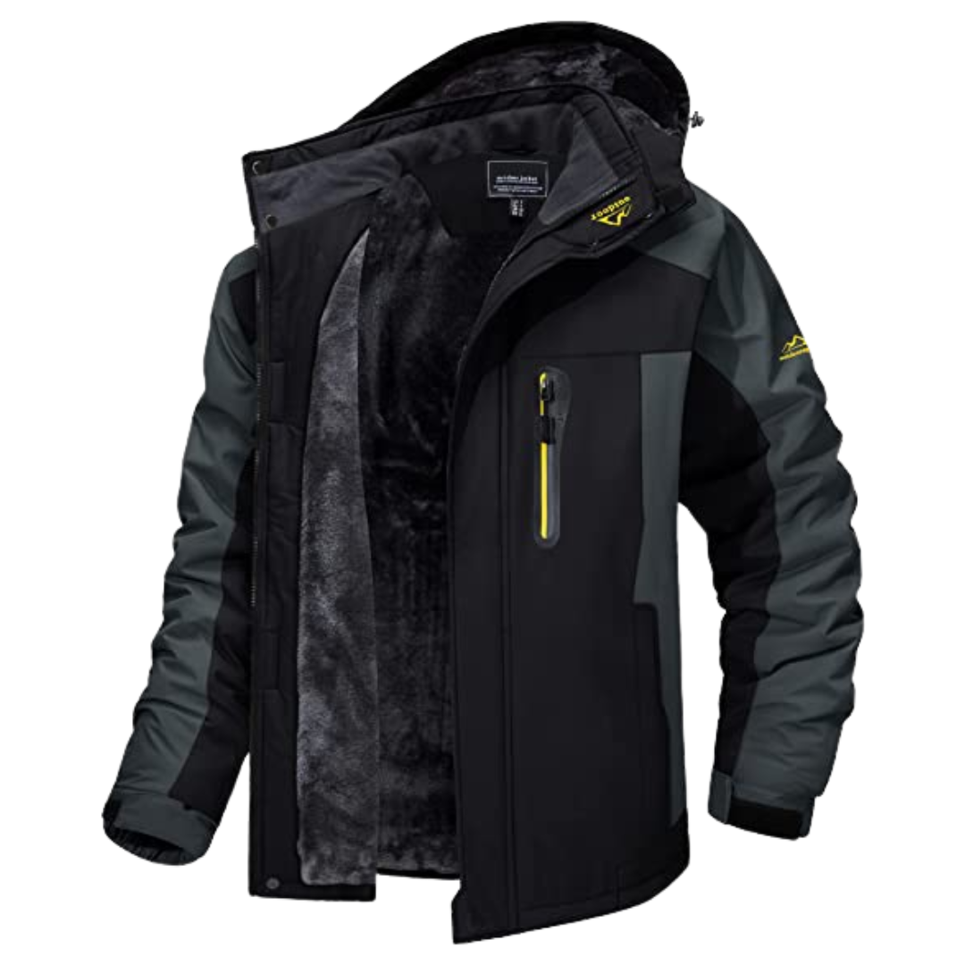 Men's Warm Jacket for Autumn in Black