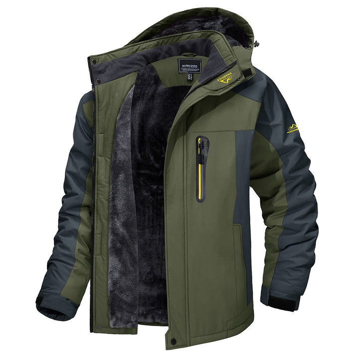 Men's Warm Jacket for Autumn in Green