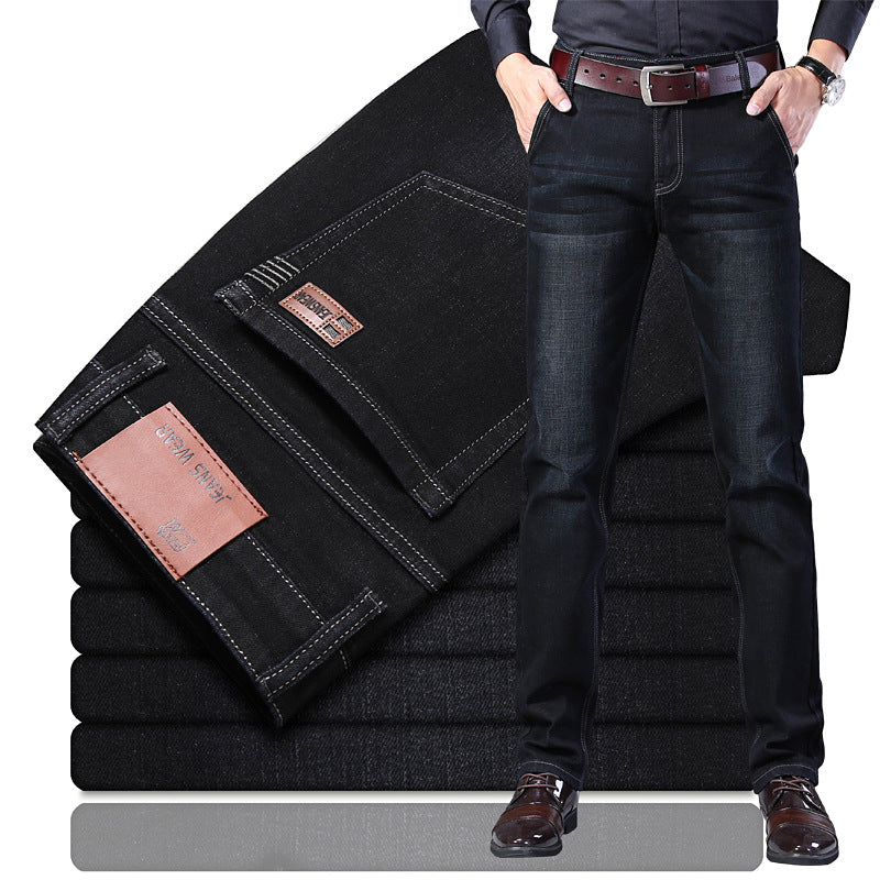 Men's Washed Cotton Straight-Leg Jeans (5)