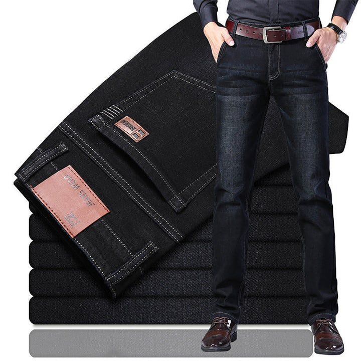 Men's Washed Cotton Straight-Leg Jeans (5)