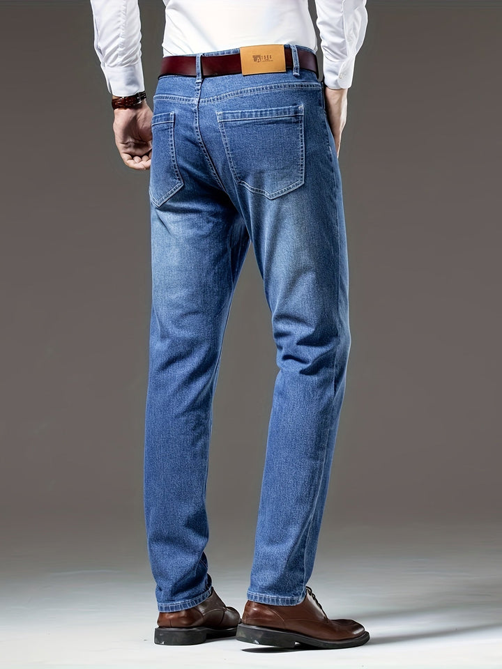 Men's Washed Cotton Straight-Leg Jeans (8)