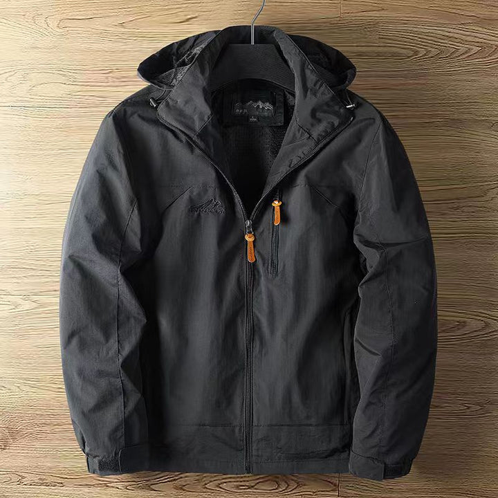 Men's Water-Resistant Jacket for Autumn in Black