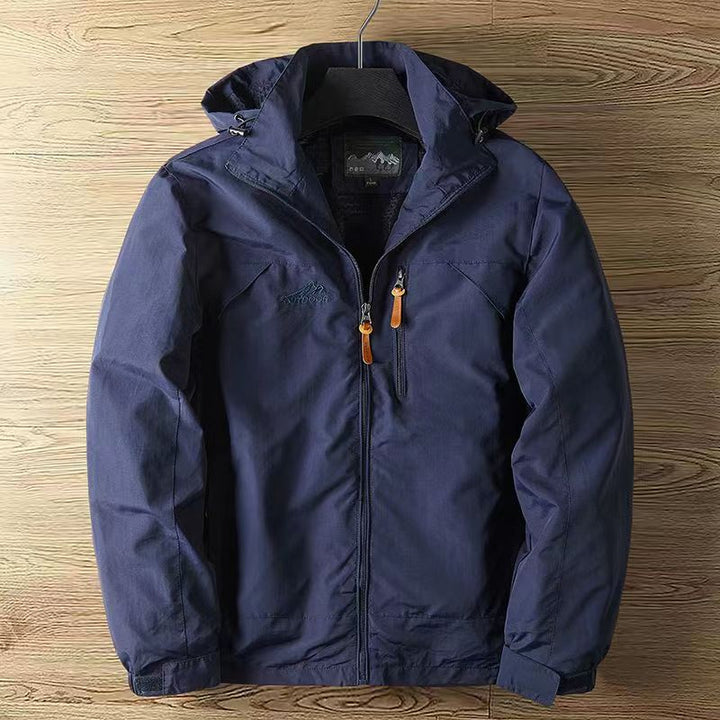 Men's Water-Resistant Jacket for Autumn in Blue