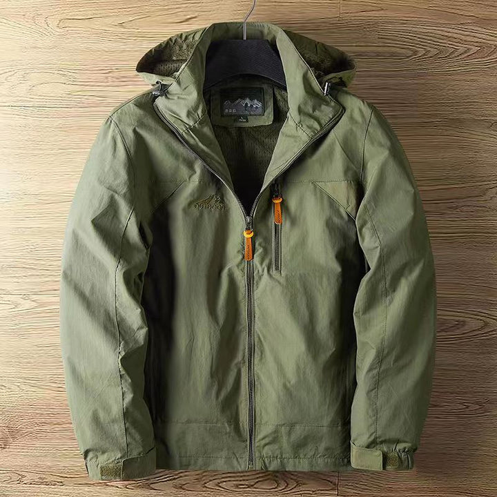 Men's Water-Resistant Jacket for Autumn in Green