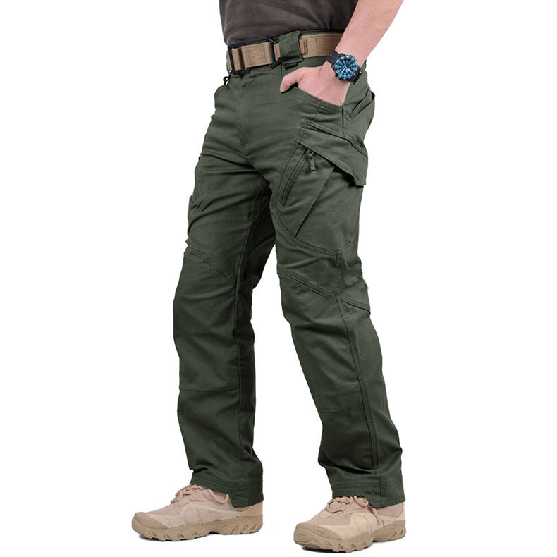 Men's Waterproof Cargo Trousers for Adventure in Green