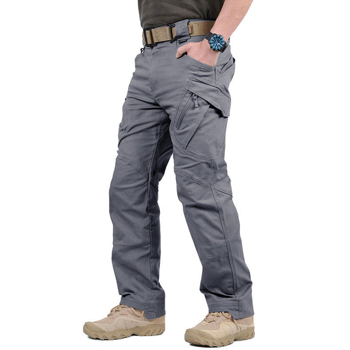 Men's Waterproof Cargo Trousers for Adventure in Grey