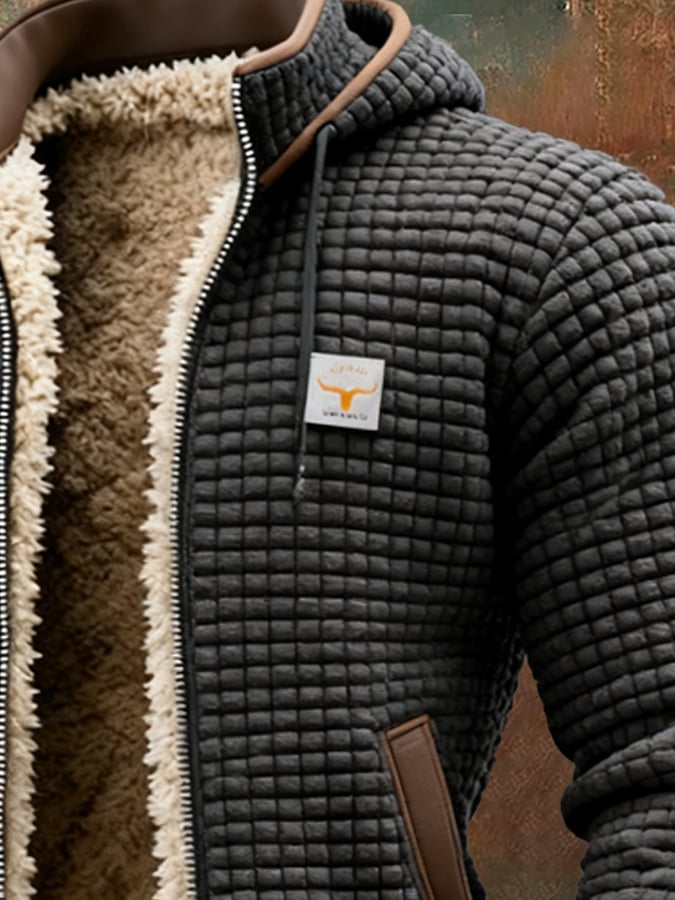 Men's Windproof Quilted Jacket with Pockets (7)