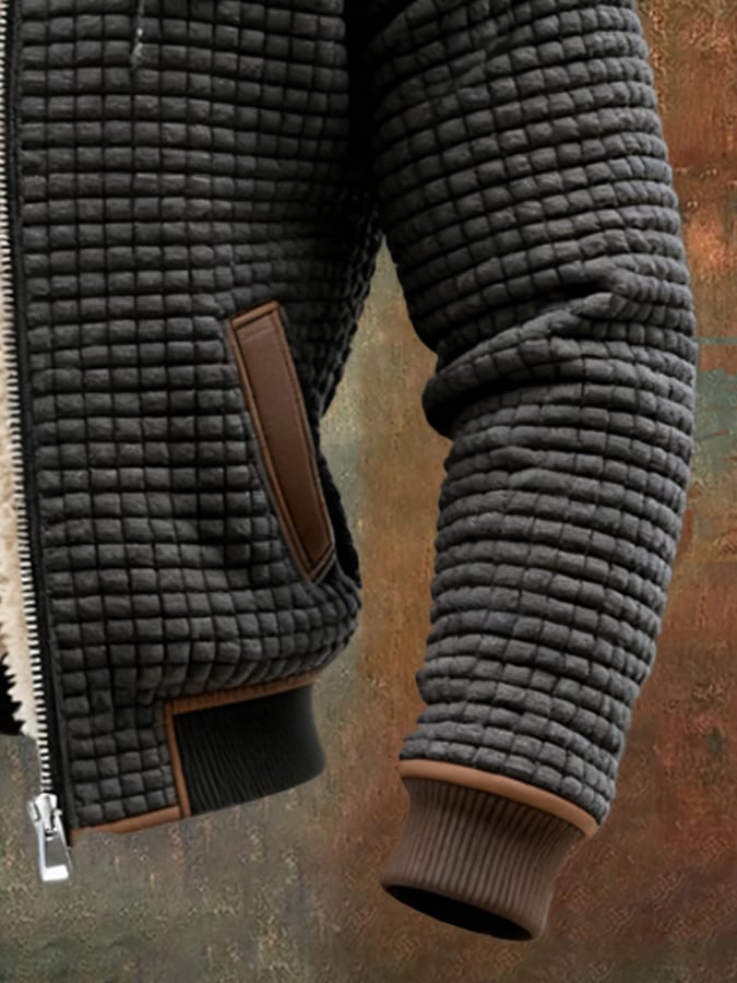 Men's Windproof Quilted Jacket with Pockets (8)