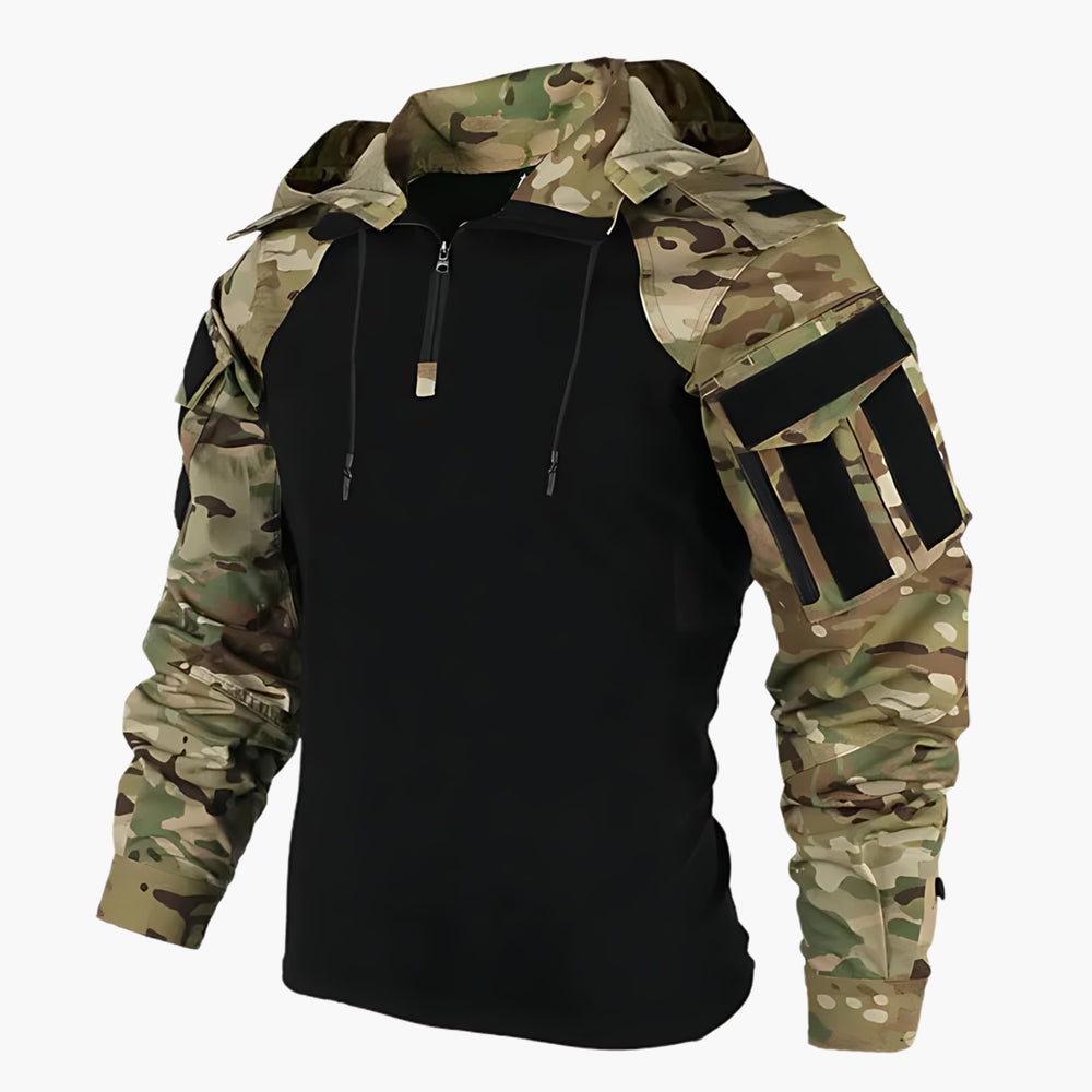 Men's Windproof Tactical Jacket for Autumn in Camouflage
