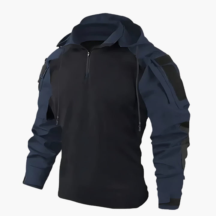 Men's Windproof Tactical Jacket for Autumn in Dark Blue