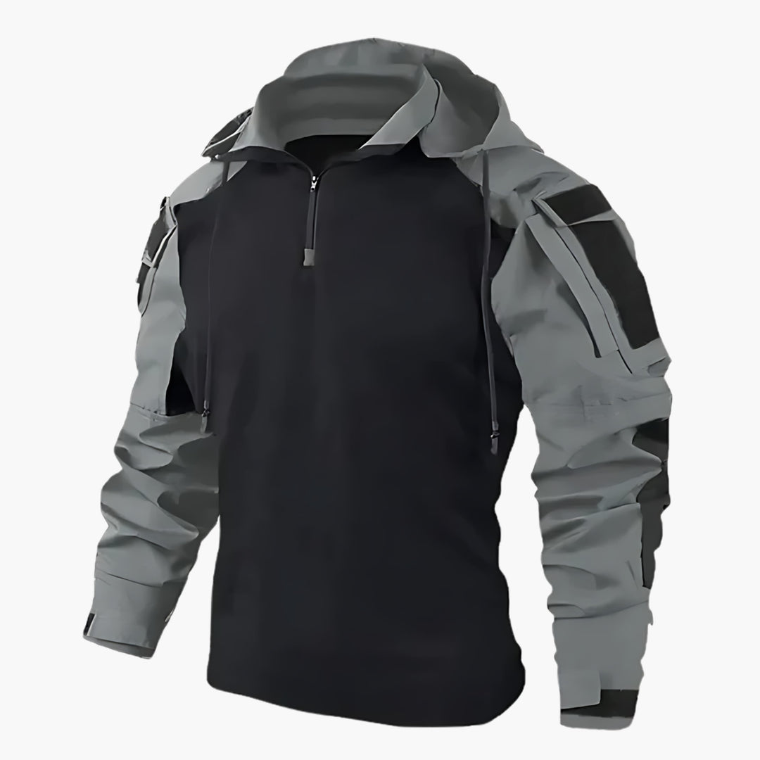 Men's Windproof Tactical Jacket for Autumn in Grey