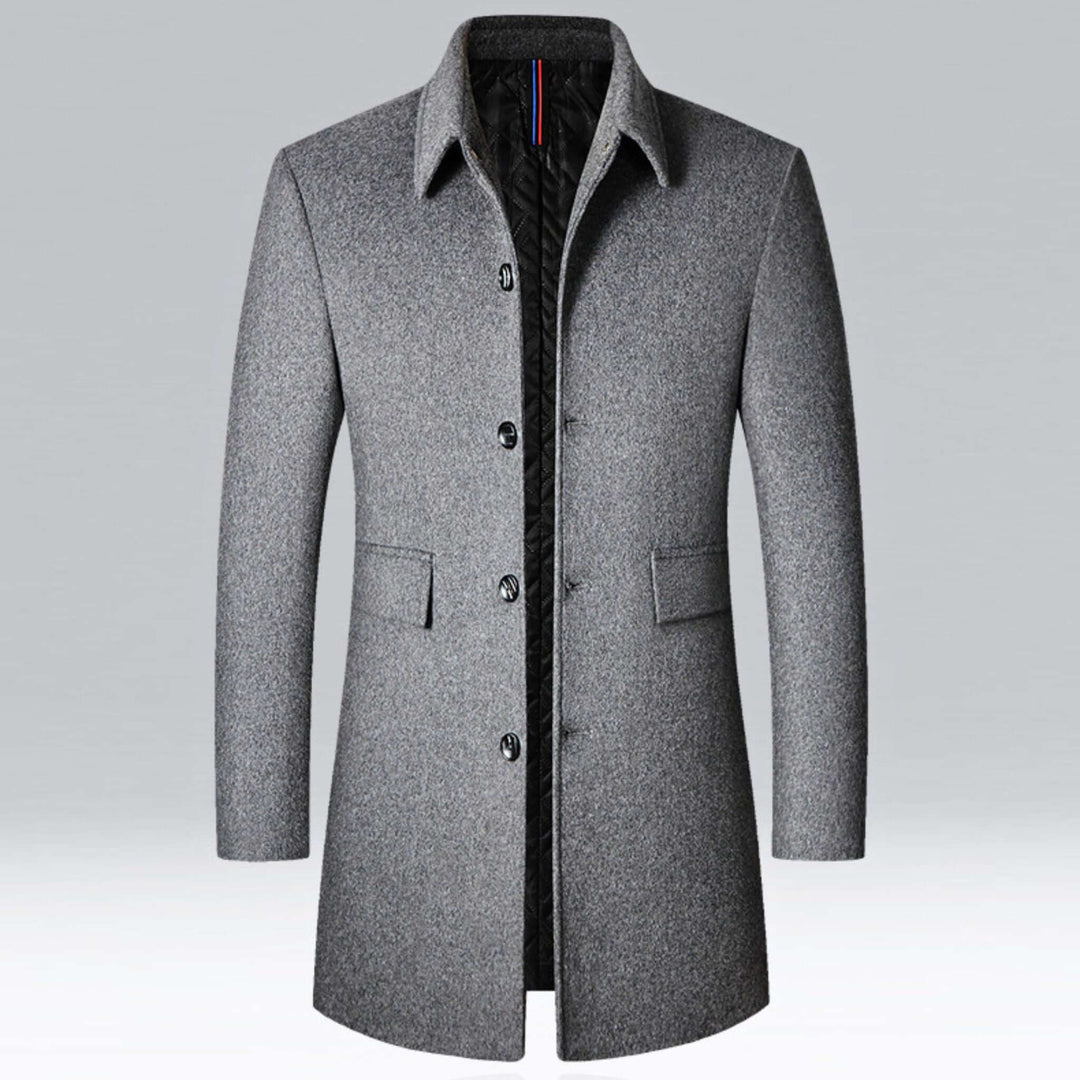Men's Wool Coat Slim Modern Fit in Grey