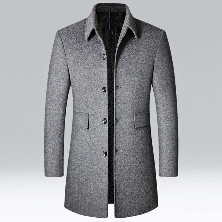 Men's Wool Coat Slim Modern Fit in Grey