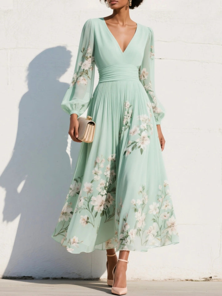 Midi Fall Wedding Guest Dress with Florals