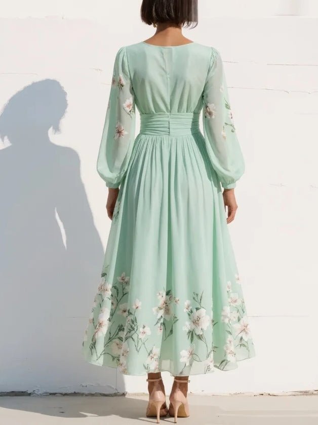 Midi Fall Wedding Guest Dress with Florals (2)