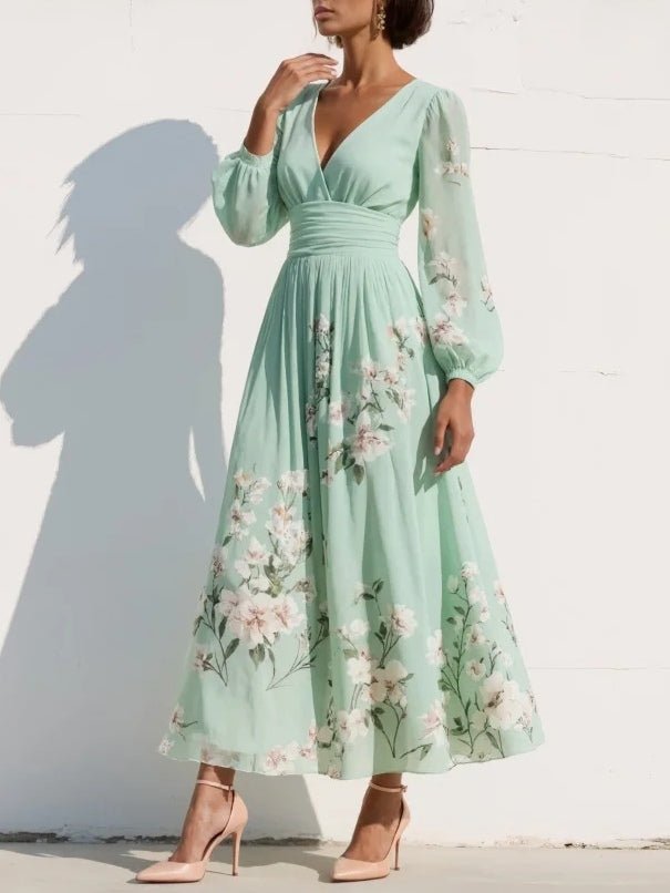 Midi Fall Wedding Guest Dress with Florals (3)