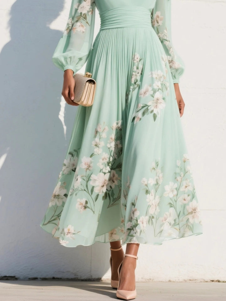 Midi Fall Wedding Guest Dress with Florals (5)