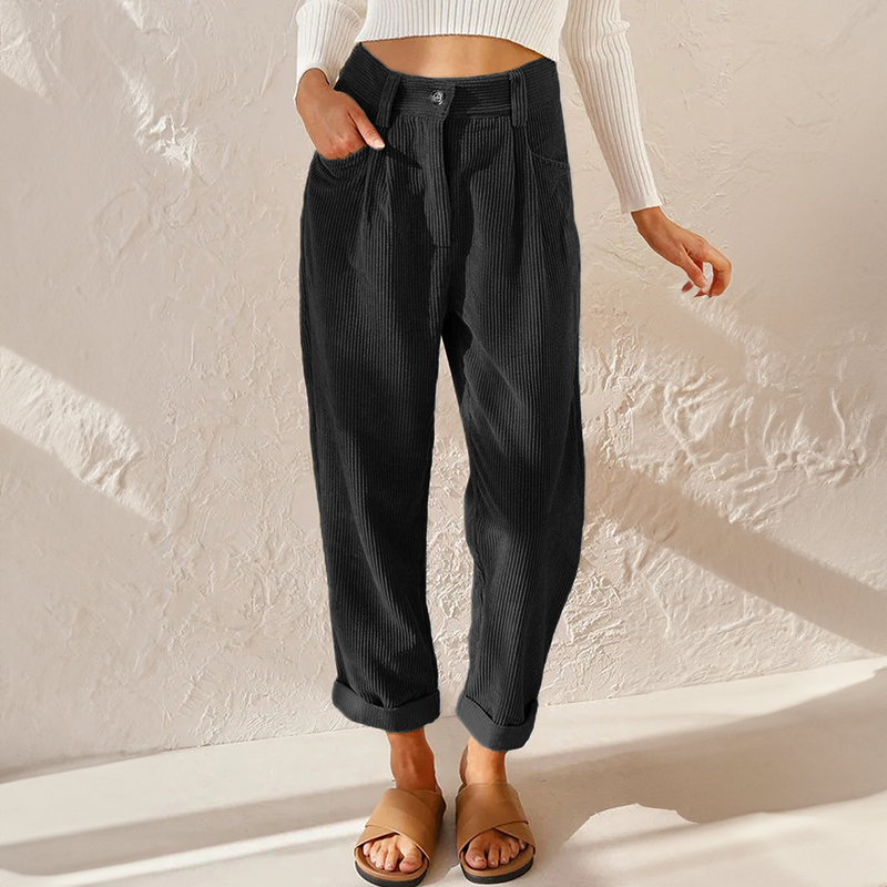 Nadia Pleated Summer Trousers in a Tapered Fit Foto 4